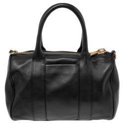 مملوكة مسبقًا Moschino Black Leather Logo Boston Bag