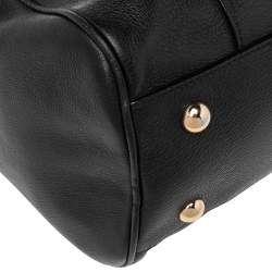 مملوكة مسبقًا Moschino Black Leather Logo Boston Bag