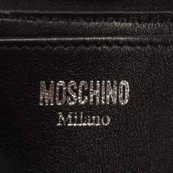 Pre Owned Moschino Multicolor Teary Eyes Graphic Zip Around Purse 