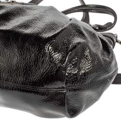 Pre Owned Moschino Black Patent Leather Satchel
