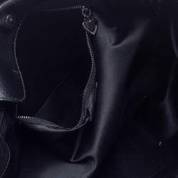 Pre Owned Moschino Black Patent Leather Satchel