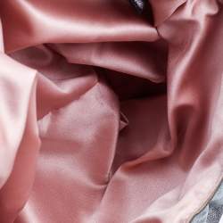 Pre Owned Moschino Metallic Silver Leather Chain Shoulder Bag