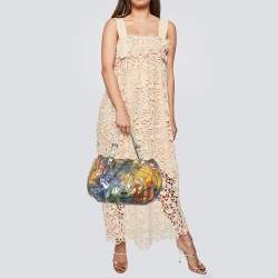 Pre Owned Moschino Multicolor PVC And Leather Satchel