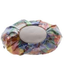 Pre Owned Moschino Multicolor PVC And Leather Satchel