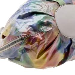 Pre Owned Moschino Multicolor PVC And Leather Satchel