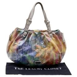 Pre Owned Moschino Multicolor PVC And Leather Satchel