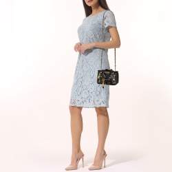 Pre Owned Moschino Black Leather Biker Jacket Crossbody Bag