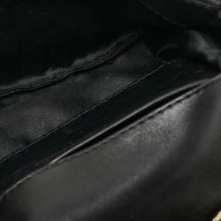 Pre Owned Moschino Black Leather Biker Jacket Crossbody Bag