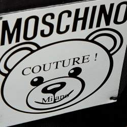 Pre Owned Moschino Pink Leather Teddy Bear Zip Pouch