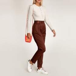 Pre Owned Moschino Red/Yellow Leather French Fry Chain Crossbody Bag