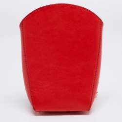 Pre Owned Moschino Red/Yellow Leather French Fry Chain Crossbody Bag