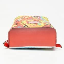 Pre Owned Moschino Multicolor PVC Crazy Fruit Print Backpack