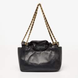 Pre Owned Moschino Black Leather Capsule Biker Jacket Shoulder Bag