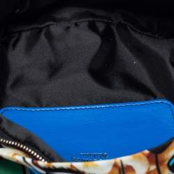 Pre Owned Moschino Blue  Nylon And Leather Belt Bag