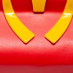 Pre Owned Moschino Red/Yellow Leather McDonald's Happy Meal Shoulder Bag