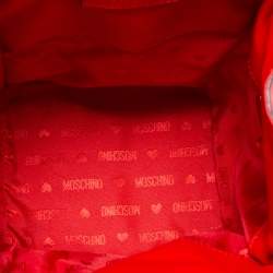 Pre Owned Moschino Red/Yellow Leather McDonald's Happy Meal Shoulder Bag