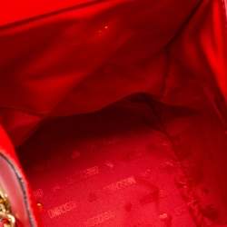 Pre Owned Moschino Red/Yellow Leather McDonald's Happy Meal Shoulder Bag