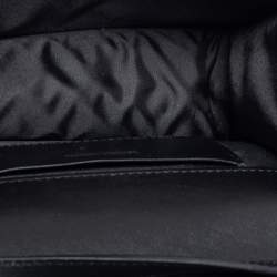 Pre Owned Moschino Black Leather Eyes Capsule Flap Crossbody Bag