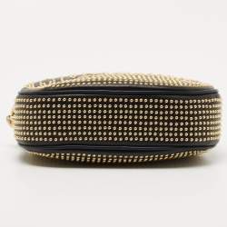 Moschino Black Studded Leather Crossbody Bag