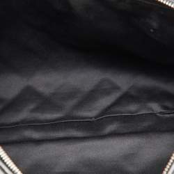 Pre Owned Moschino Black Quilted Patent Leather Oversize Clutch