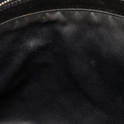 Pre Owned Moschino Black Quilted Patent Leather Oversize Clutch