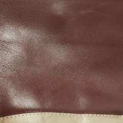 Moschino Beige/Brown Canvas and Leather Hobo