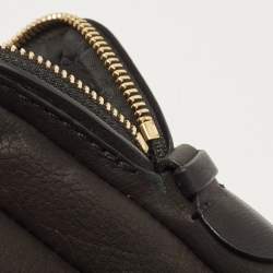 Pre Owned Moschino Black Leather Studded Flap Shoulder Bag
