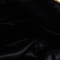 Pre Owned Moschino Black Quilted Nylon Logo Backpack