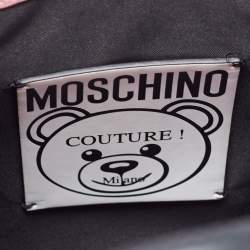 Pre Owned Moschino Pink/Black Leather Ufo Teddy Tote