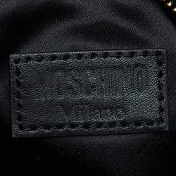 Pre Owned Moschino Black Quilted Nylon Belt Bag
