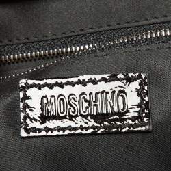 Pre Owned Moschino Black Patent Leather Clutch