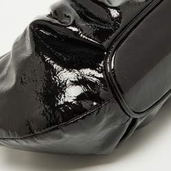 Pre Owned Moschino Black Patent Leather Clutch