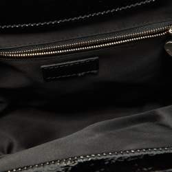 Pre Owned Moschino Black Patent Leather Clutch