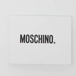 Moschino Black/White Quilted Polka Dots Canvas Flap Shoulder Bag