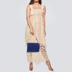 Pre Owned Moschino Purple/White Patent and Leather Studded Flap Shoulder Bag