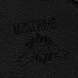 Pre Owned Moschino Green Wool Bamboo Top Handle Bag