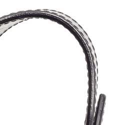 Pre Owned Moschino Black Leather Embellished Chain Link Satchel