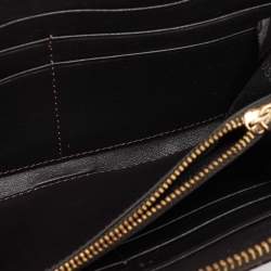 Moschino Brown Signature Canvas Zip Around Wallet