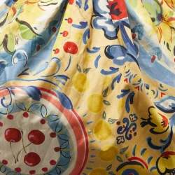 Moschino Multicolor Floral Print Fabric and Watersnake Leather Hobo