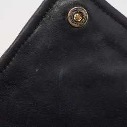 Moschino Black/White Quilted Leather Jacket Shoulder Bag