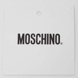 Pre Owned Moschino Metallic Silver/Tan Foil Leather Flap Satchel