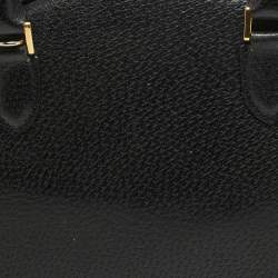 Moschino Black Leather Heart Charm Satchel