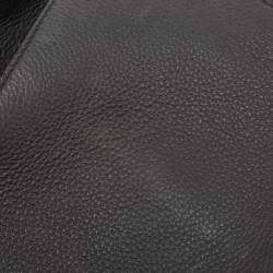 Moschino Black Leather Classic Logo Top Handle Bag