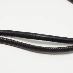 Pre Owned Moschino Black Textured Faux Leather Teddy Bear Tote