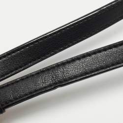 Pre Owned Moschino Black Textured Faux Leather Teddy Bear Tote