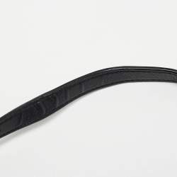 Pre Owned Moschino Black Textured Faux Leather Teddy Bear Tote