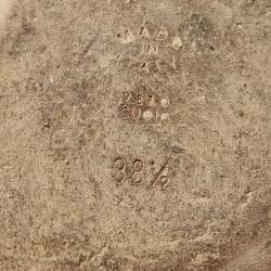 Pre Owned Moschino Red/Blue Suede Buckle Ankle Strap Sandals Size 38.5