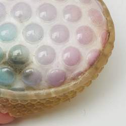 Pre Owned Moschino Multicolor Rubber Double Bubble Lace Up Sneakers Size 37