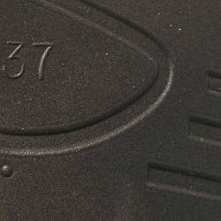 Pre Owned Moschino Black Jacquard Logo High Top Sneakers Size 36