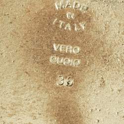 Pre Owned Moschino Size 36 Black/Purple Lace and Mesh Pumps